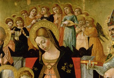 The Marriage of Saint Catherine of Siena (detail) by Lorenzo d Alessandro da Severino II